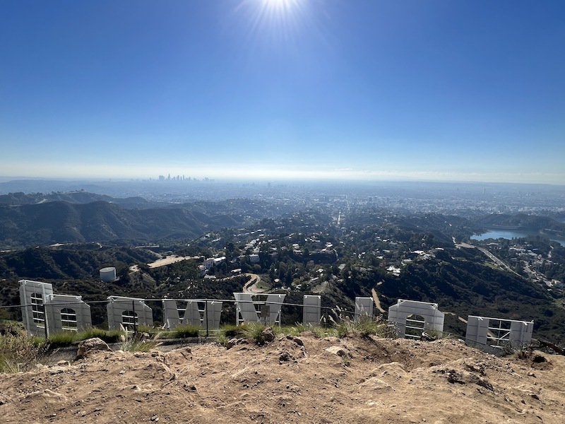 Randonnee Hollywood Sign vue sur Los Angeles